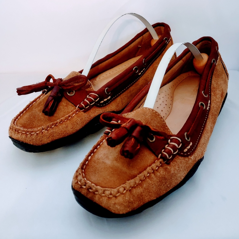 NWOT LL Bean Women Brown Leather Slip On's